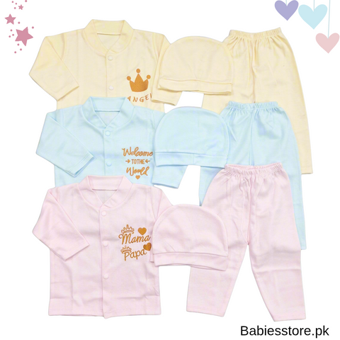 Kiddy's - Pack of 3 - Newborn Night Suits - Welcome