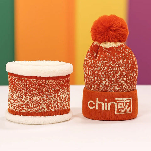 Wool Cap With Muffler - China Abstract - Rust