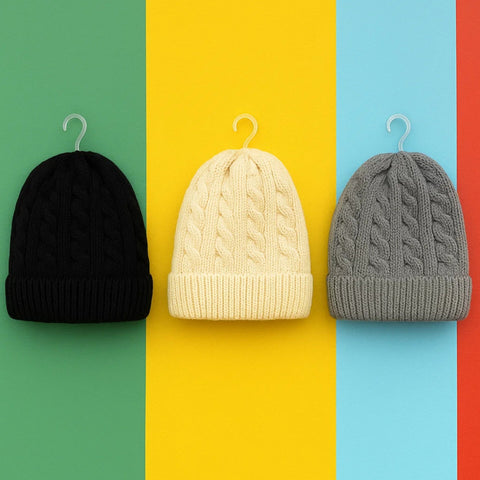 Hudson Baby - Pack of 3 Caps - Off White Grey Black