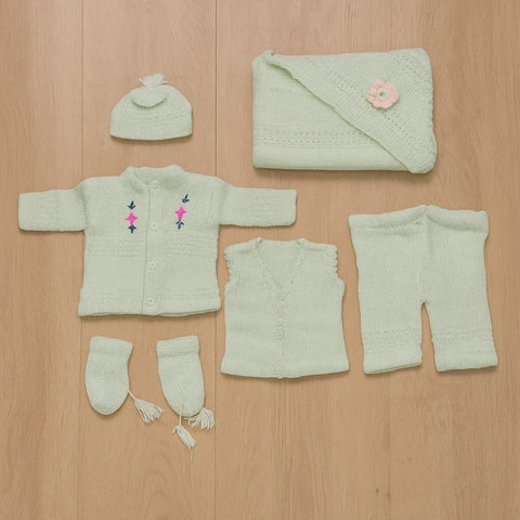 Wool - 6 Pieces - Starter Set - Green - 25