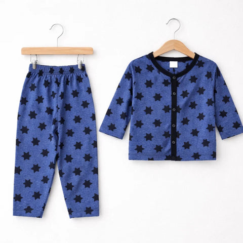 TBS - Cotton Jersey - Night Suit - Grey - Star - 26