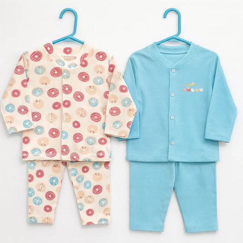 TBS - Pack of 2 - Night Suits - Blue & Donuts