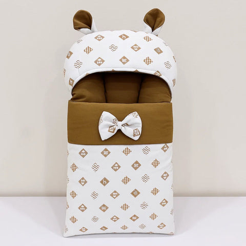 Velvet - Carry Nest - Brown - Bow & Characters  - 25