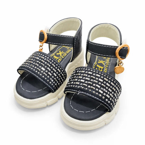 Girls - Sandal - Black - Mirror