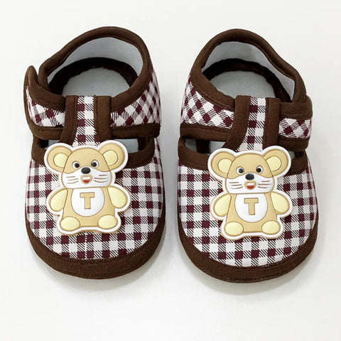 Xiao - Booties - Brown - Check Mouse