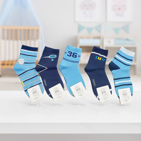 Pair of 5 Socks - Size 9-12 - Theme 1