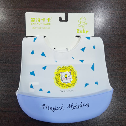 Silicon Container Bib - Blue - Magical Holiday