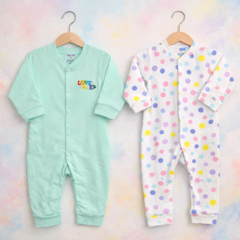 BRL - Pack of 2 Sleep Suits - Cotton Interlock - Love