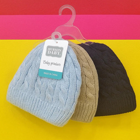 Hudson Baby - Pack of 3 Caps - Blue Brown Navy Blue