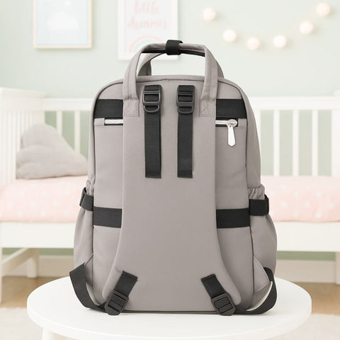 Bebesitos - Waterproof Diaper Backpack - Light Grey