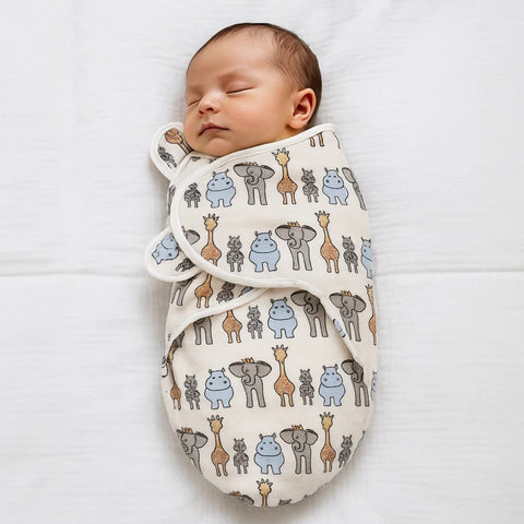 Hudson Baby - Quilted Swaddle Wrap - Animals