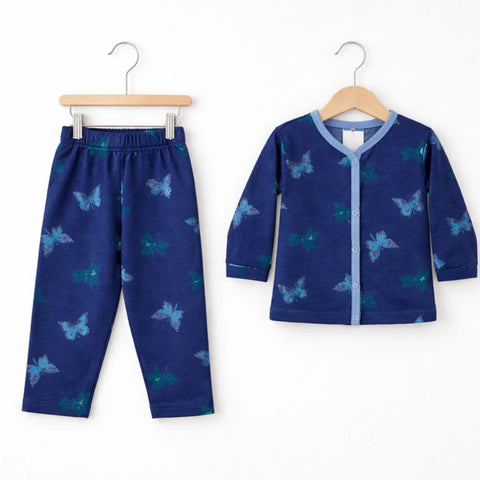 TBS - Cotton Jersey - Night Suit - Blue - Butterfly - 26