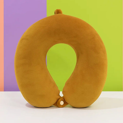 Plush - Neck Pillow - Brown - Plain