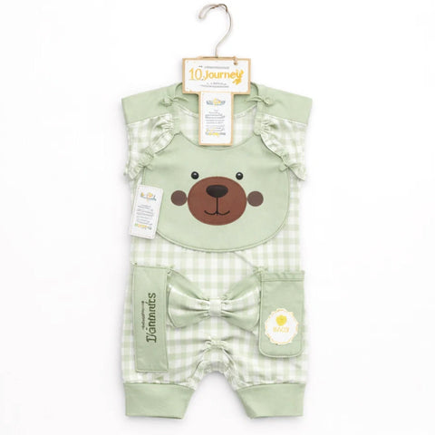 JL - Cotton Interlock - 10 Pieces - Bear Friends - Starter Set - Green