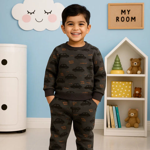 Z Kids - 2 Pieces - Suit Set - Charcoal Grey - Beep Beep - 25