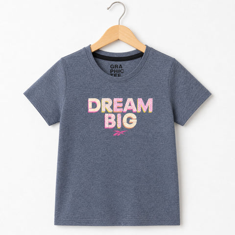 GT - Short Sleeve - Round Neck - T-Shirt - Greyish Blue - Dream Big
