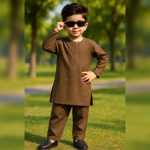 TBS - Kurta Shalwar - Vol 04-25 - Brown