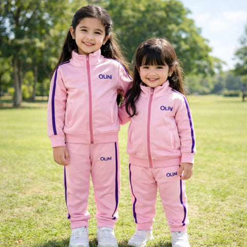 OLINI - 2 Pieces - Track Suit - Light Pink