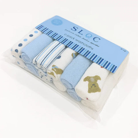SLQC - Pack of 12 Face Towels - Blue - China