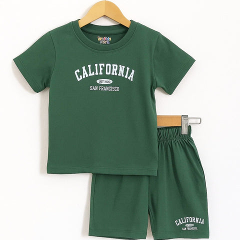 TBS_BRL - T-Shirt & Shorts - Green - California