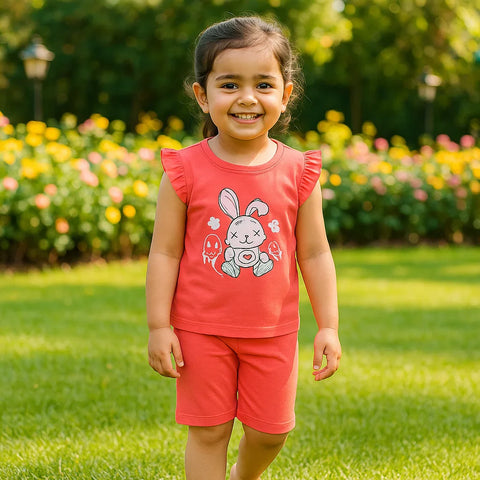 TBS_BRL - T-Shirt & Shorts - Pink - Happy Cat