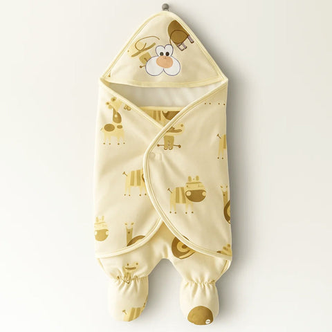Street Six - Swaddling Blanket - Yellow - Animals