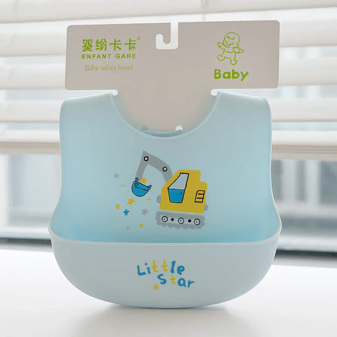 Silicon Container Bib - White - Star