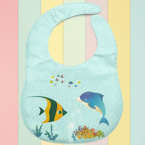 Baby Bib - Blue Dolphin