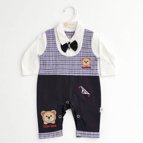 GM - Romper - Black - Teddy Bear