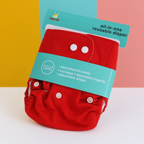 Reuseable Diaper - Red