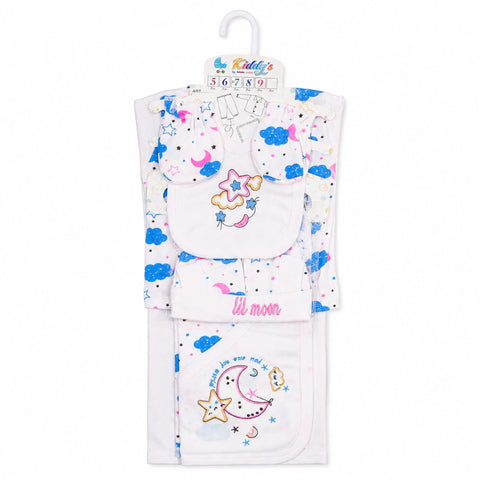 Kiddy's - Cotton Interlock - 7 Pieces - Clouds - Starter Set - Pink