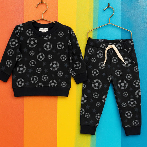 Z Kids - 2 Pieces - Suit Set - Black - Football - 25