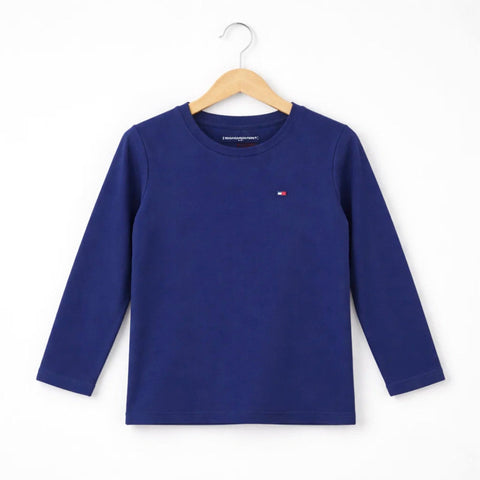 TH - Long Sleeve - Round Neck - T-Shirt - Navy