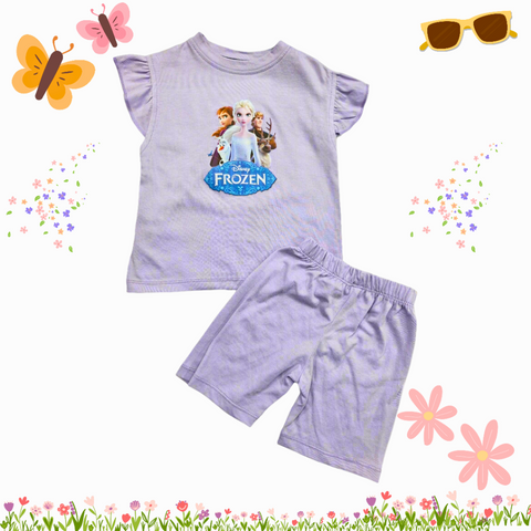 2 Pieces - Suit Set - Frozen - Purple