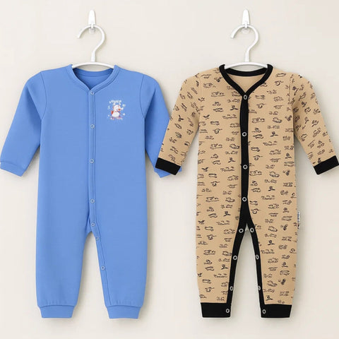 Junior's - Pack of 2 Rompers - Light Blue & Skin - Adventure & Characters