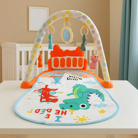 Multi-Function - Dinosaur - Piano Gym Mat - Orange - 696-R-30