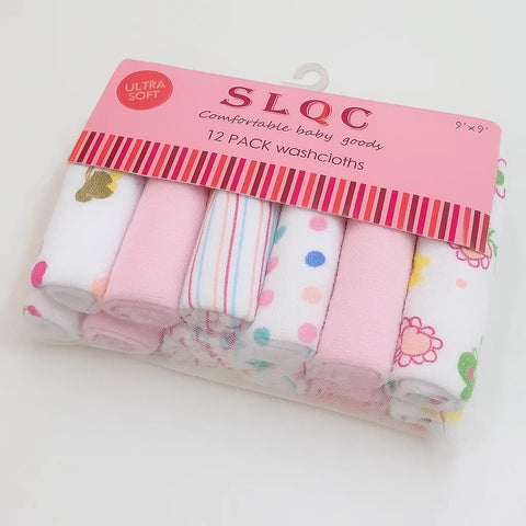 SLQC - Pack of 12 Face Towels - Pink - China