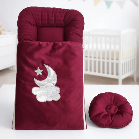 Velvet - Carry Nest - Maroon - Star & Moon - 26