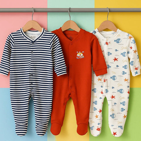 BRL - Pack of 3 - Sleep Suits - Party