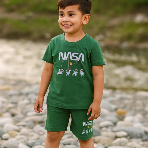 TBS_BRL - T-Shirt & Shorts - Green - NASA