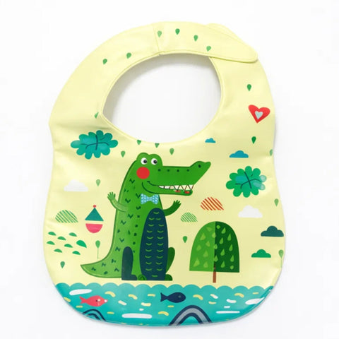 Baby Bib - Yellow - Crocodile