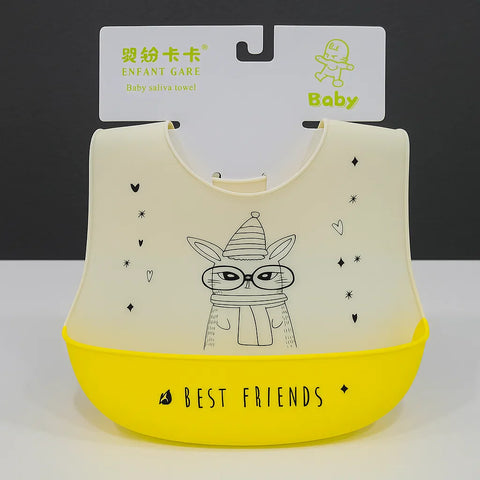 Silicon Container Bib - Yellow - Best Friends