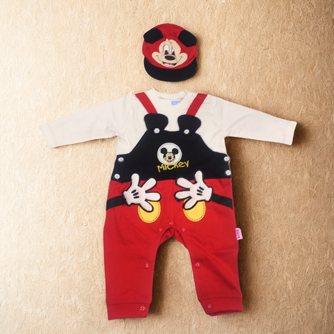 JB - Baby Romper - Mickey - Red