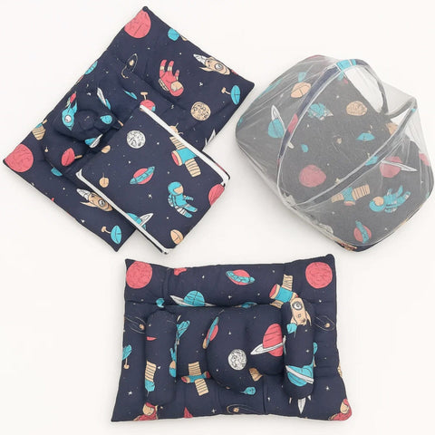 8 Pieces Bedding Set - Vol 07-25 - Navy Blue - Space Game