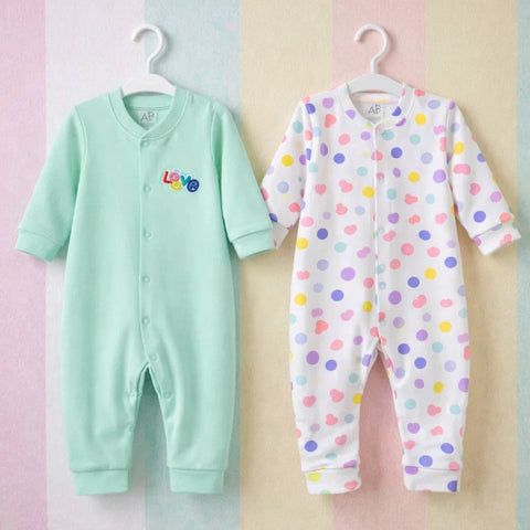 BRL - Pack of 2 Sleep Suits - Cotton Interlock - Love