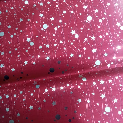 Gift Wrapping Sheet - Red & Stars