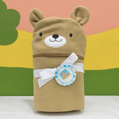 Little Alpaca - Hooded Bath Towel - Light Brown - Bear