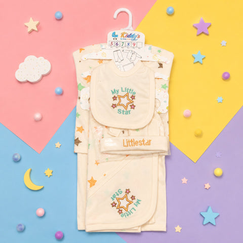 Kiddy's - Cotton Interlock - 6 Pieces - Star - Starter Set - Yellow