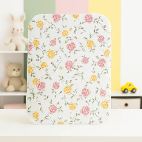 Diaper Changing Sheet - Leaves & Flowers