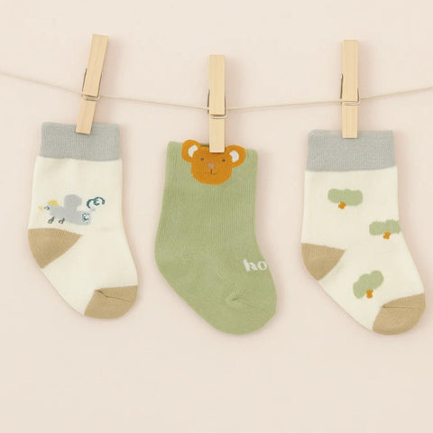 Duck Happy - Pair of 3 Socks - Green